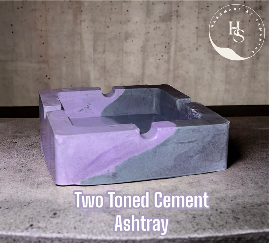 Two Toned Cement Ashtray