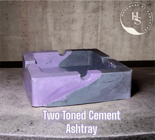 Two Toned Cement Ashtray