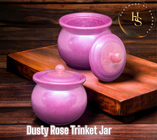 Dusty Rose Trinket Jar